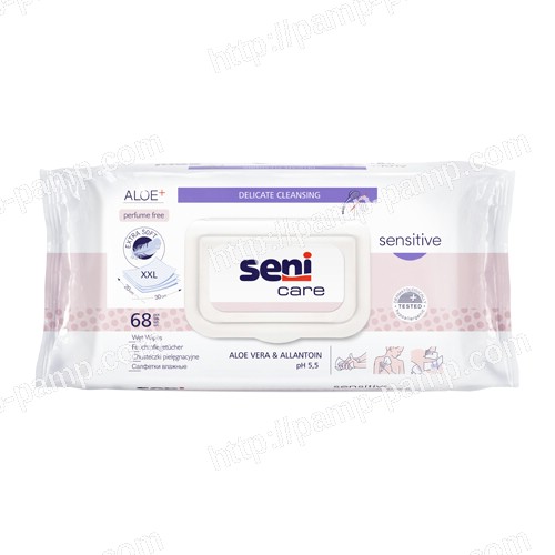 Влажные салфетки для ухода за кожей Seni Care Sensitive 68 шт 5900516421076  #1